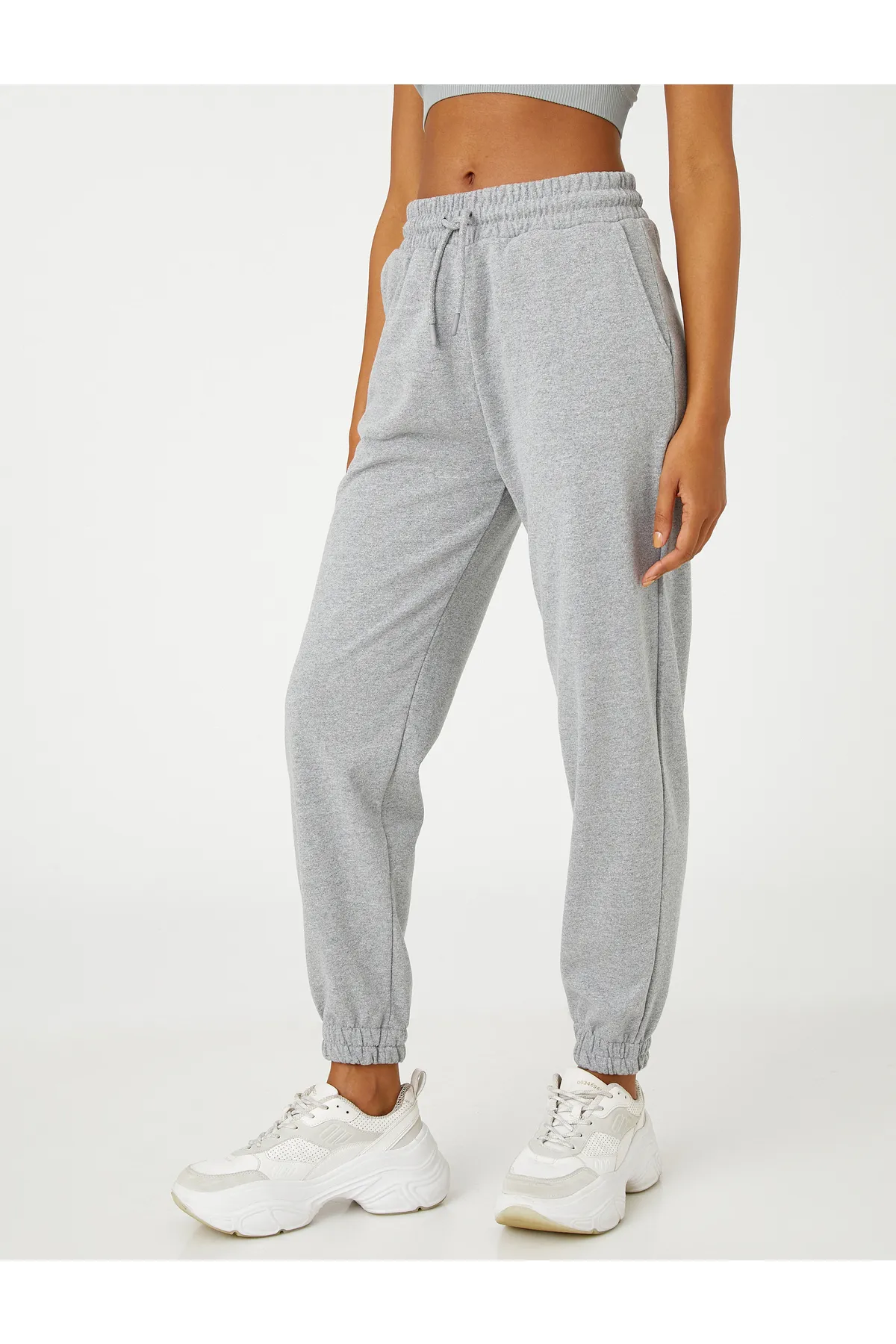 Koton  Dicke Basic-Jogger-Jogginghose mit Tasche und Bindebund