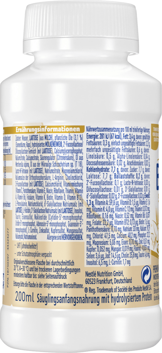 Anfangsmilch Supreme Pre trinkfertig von Geburt an, 200 ml