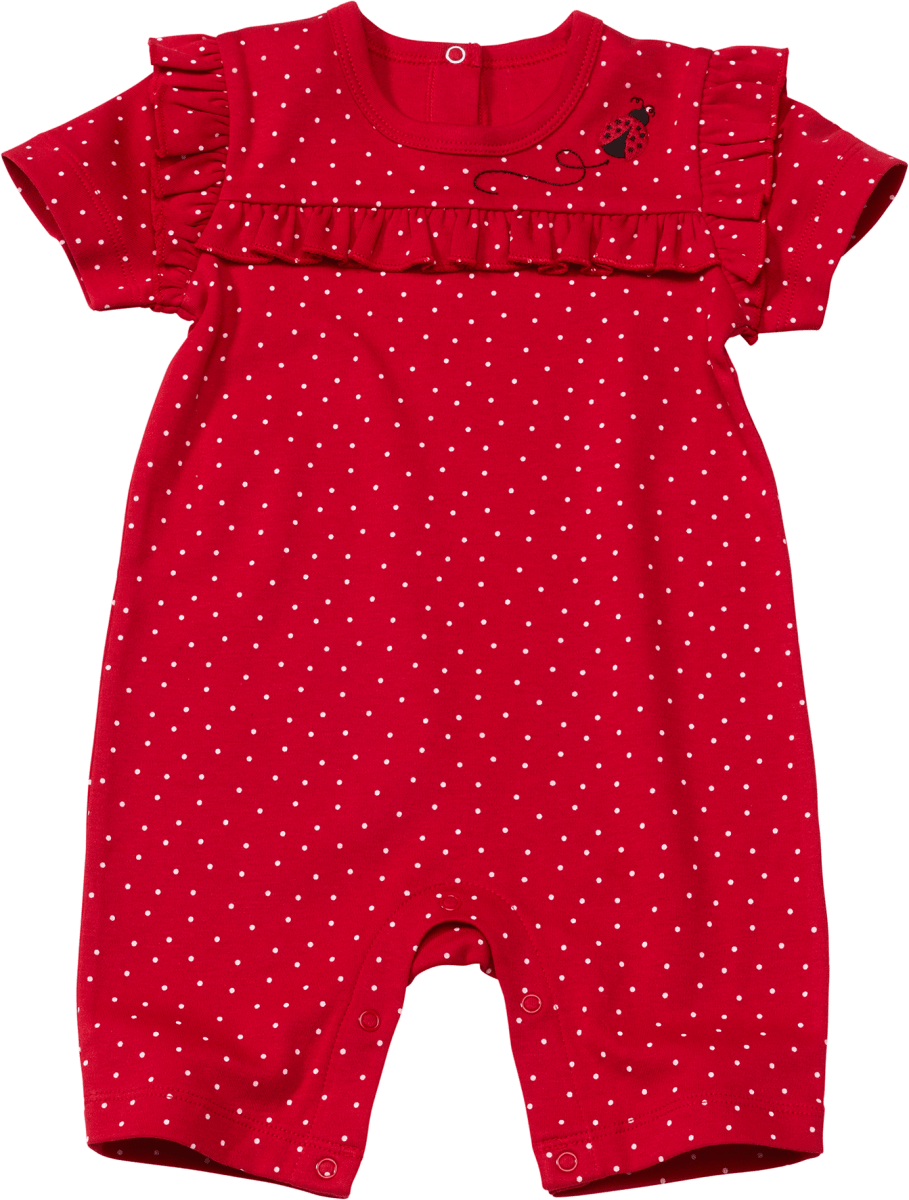Schlafanzug mit Punkte-Muster, rot, Gr. 86/92, 1 St