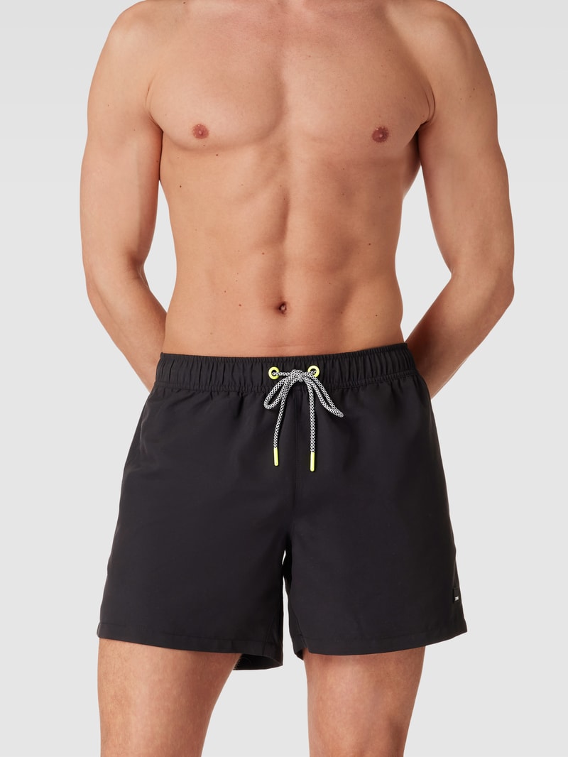 Badehose mit elastischem Bund Modell 'JONES BAY' in schwarz