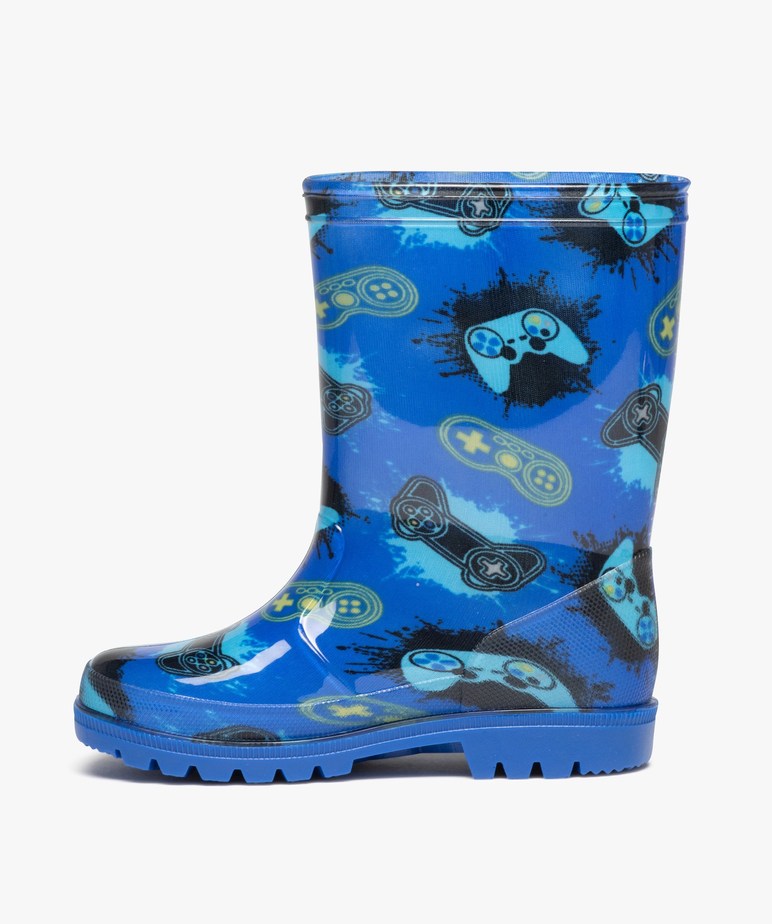 Bottes de pluie Garçon imprimées jeux vidéos bleu | GEMO