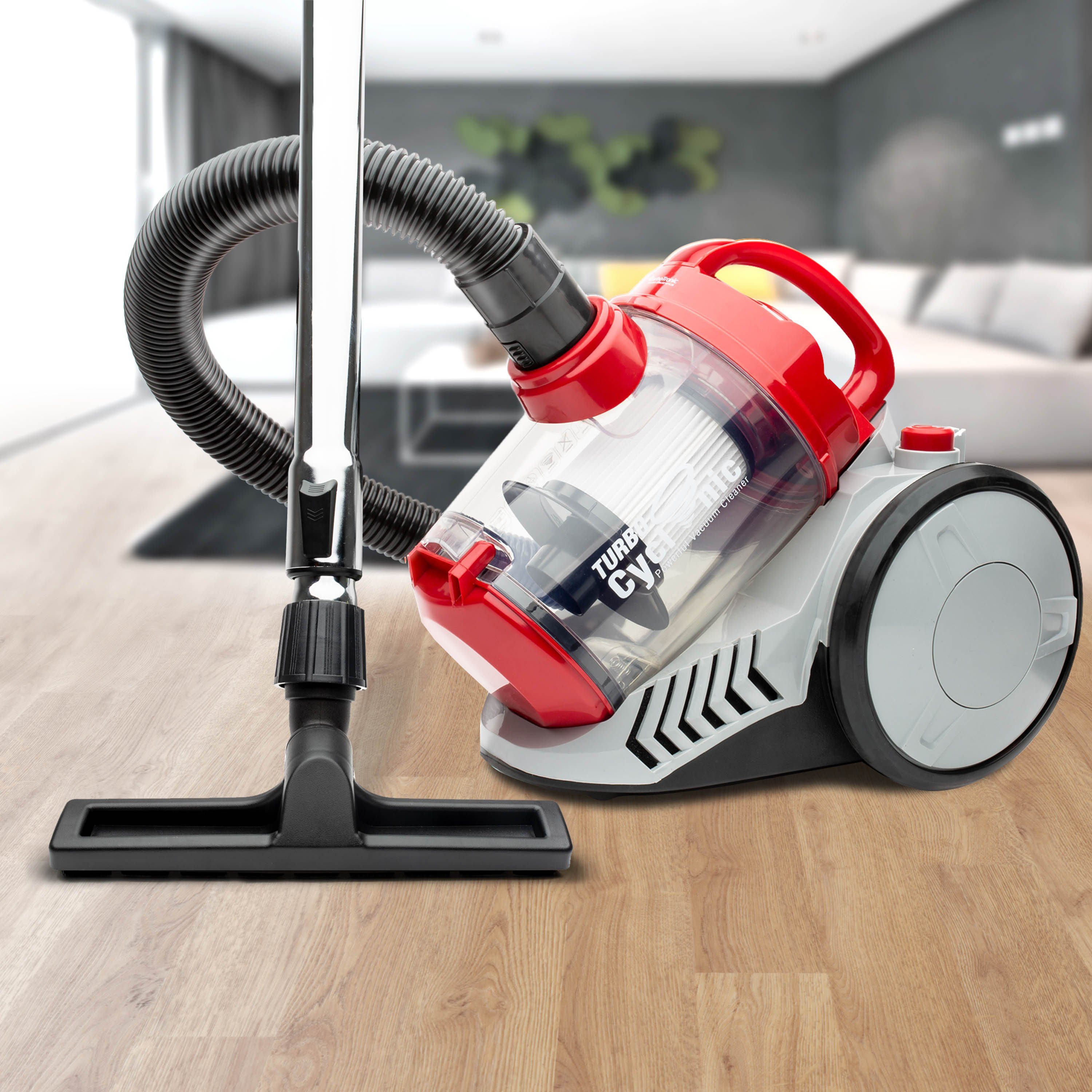 TurboTronic by Z-Line Bodenstaubsauger Zyklon Trockensauger 19kPa ohne Beutel, beutellos, Tierhaare, 900 W, beutellos, Parkett, beutellos, Staubsauger, Boden Trocken Sauger
