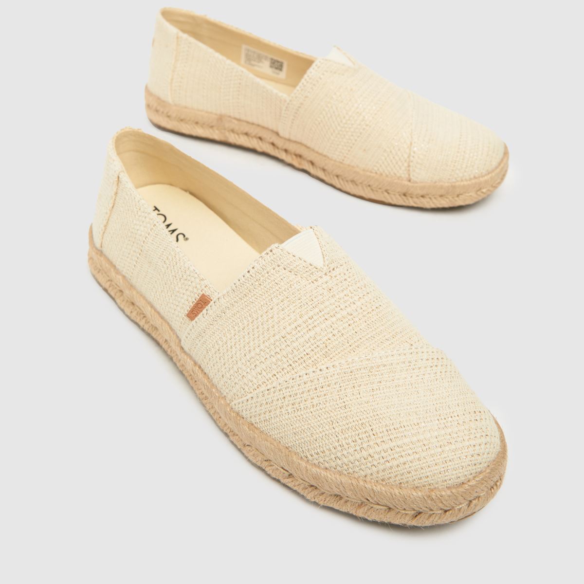 TOMS alpagata rope 2.0 lapos talpú cipő bézs színben
