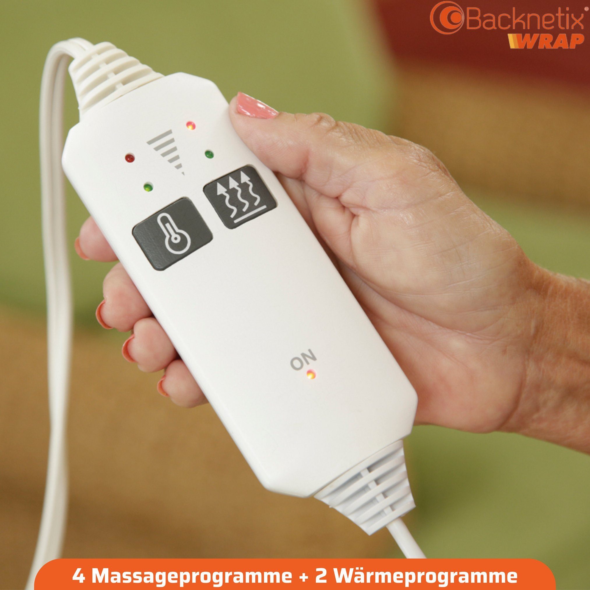 Best Direct® Heizkissen Backnetix® Wrap, In 2 Varianten, S-M: 38-48 / L-XL: 50-56, Nacken - und Rückenkissen, mit Massagefunktion, inkl. Reisetasche