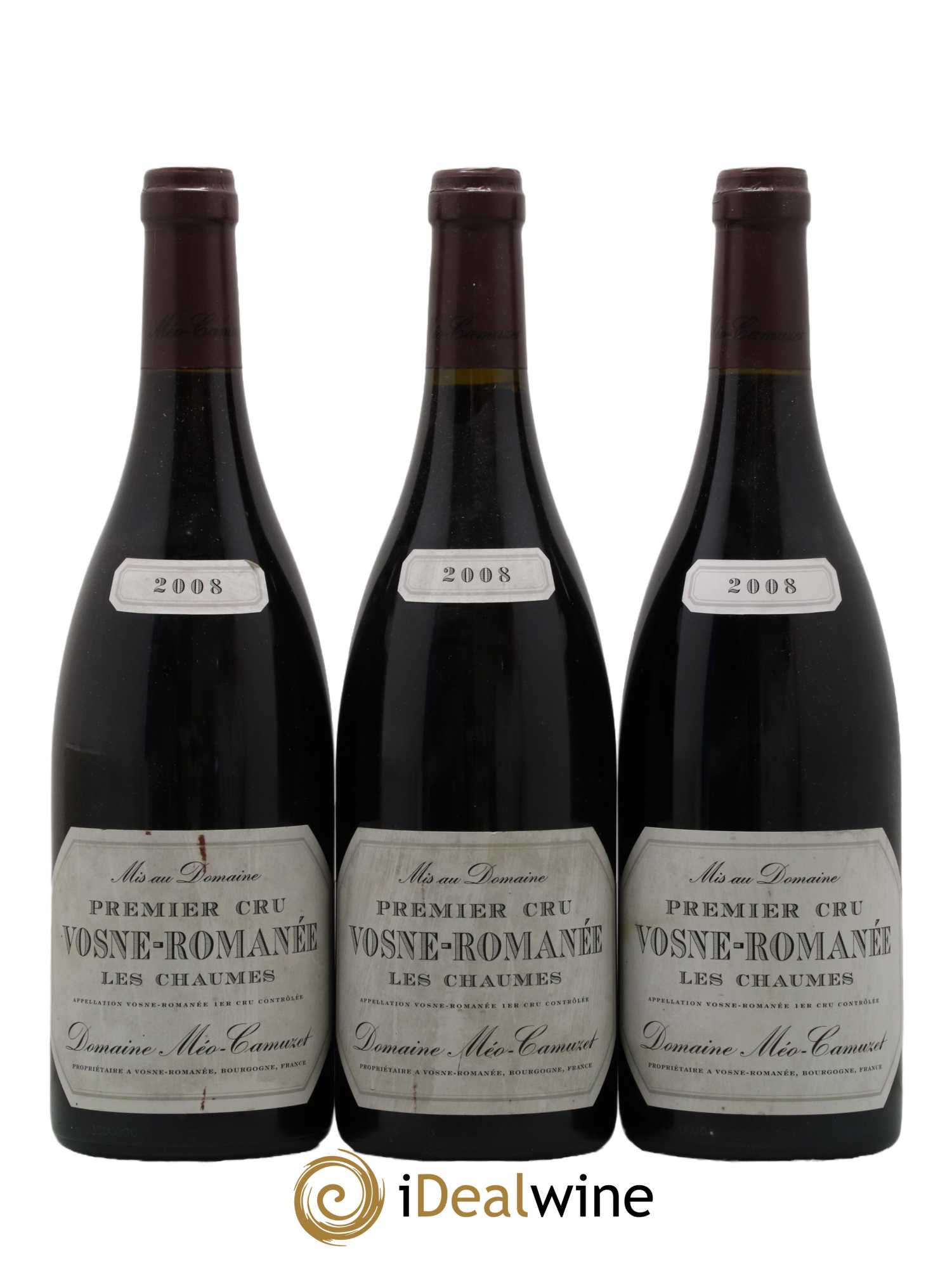 Vosne-Romanée 1er Cru Les Chaumes Méo-Camuzet (Domaine)  2008 - Lot de 3 Bouteilles