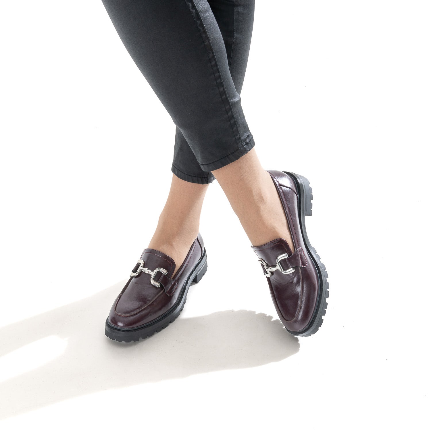 Mocassin TEXTO bordeaux à maxi mors