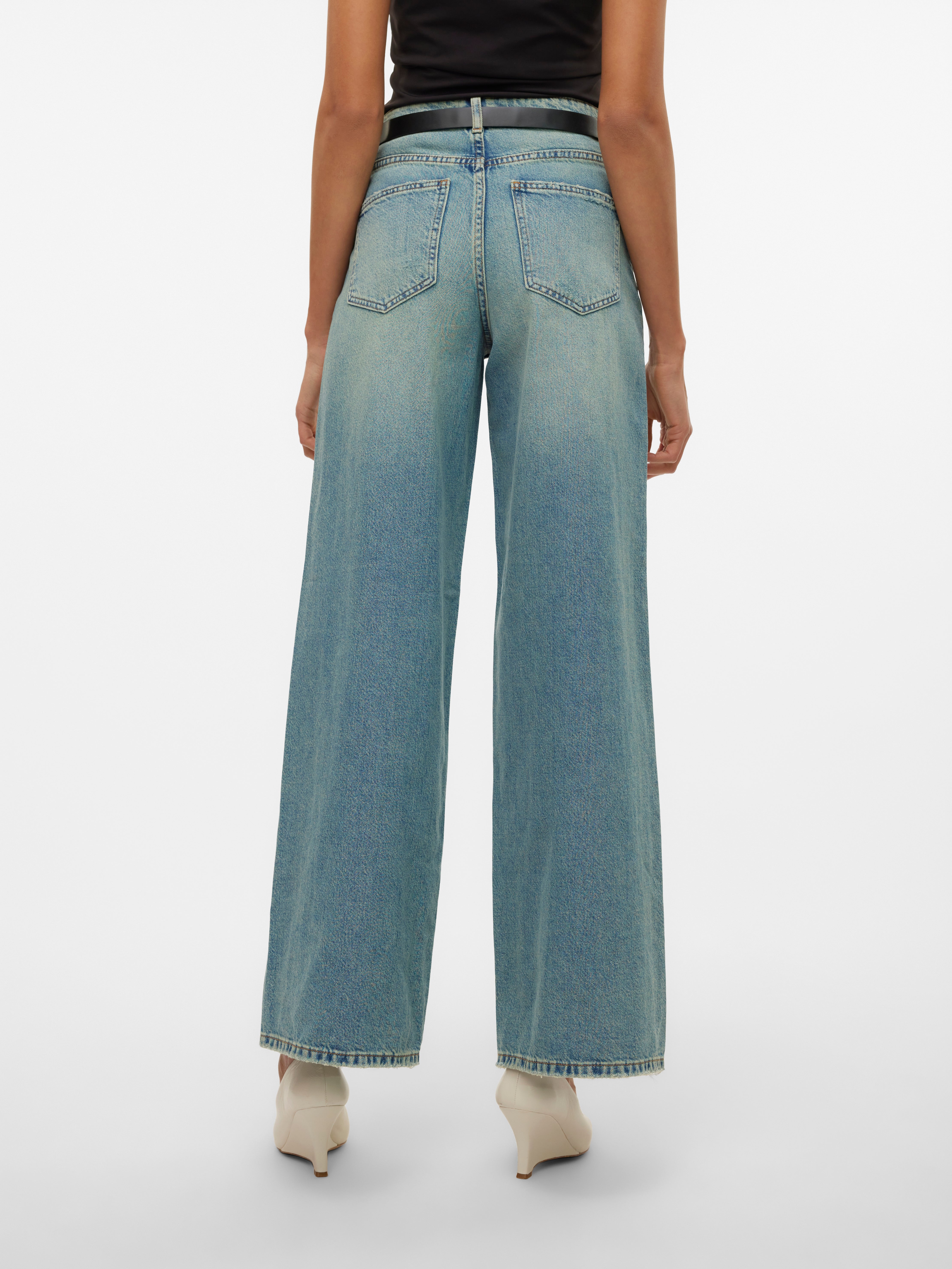 VMROWAN Hohe Taille Weit geschnitten Jeans