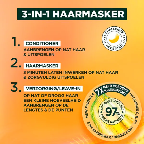 Garnier Fructis Masque capillaire nourrissant à la banane 3 en 1 400 ml