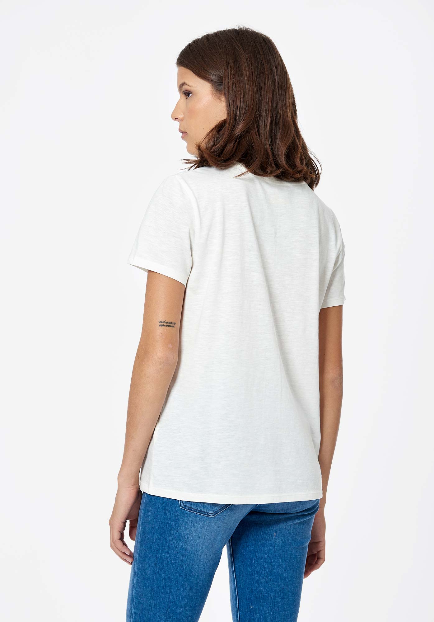 JEMA   T-shirt blanc Femme en 100% coton bio