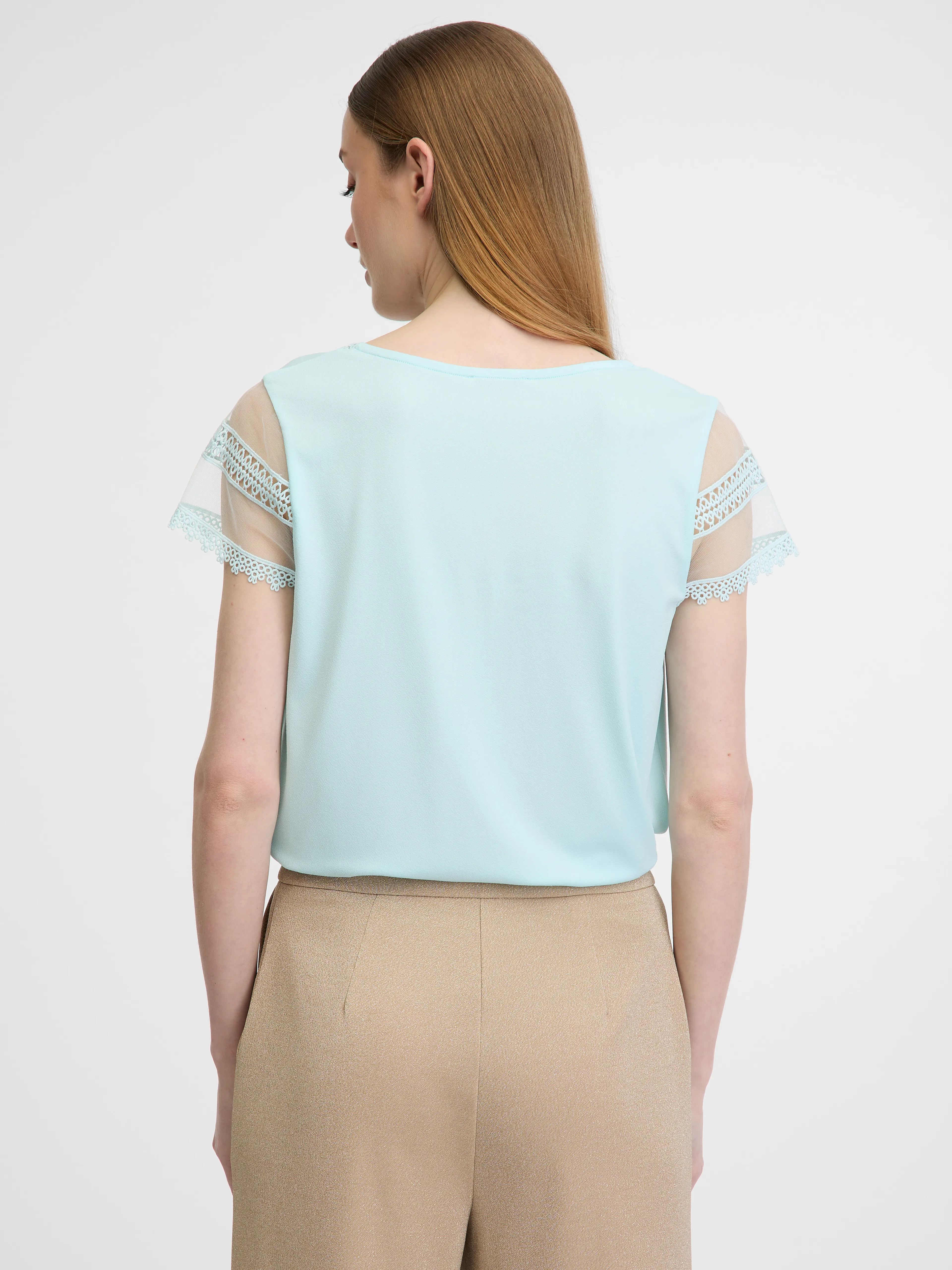 Hellblaues Damen-Kurzarm-T-Shirt ORSAY