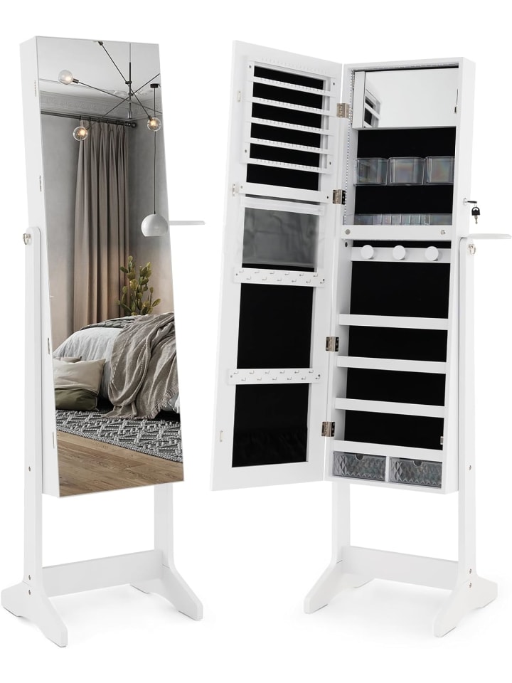 COSTWAY Schmuckschrank LED in Weiß günstig kaufen onesize