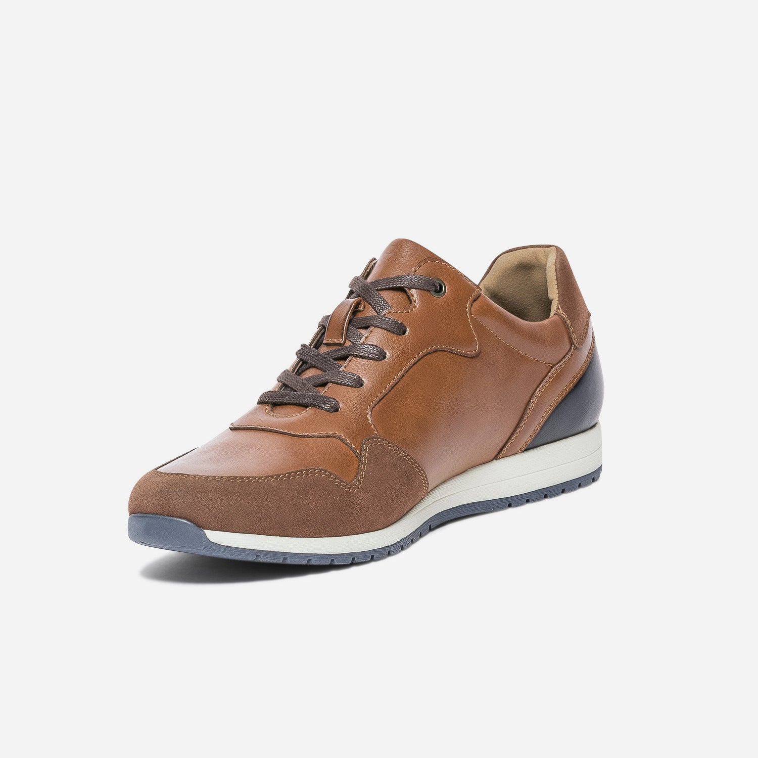 Tennis cognac et marine bi matière