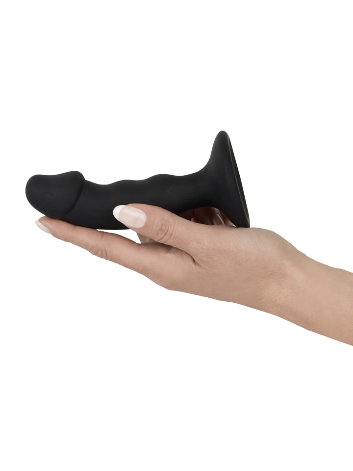 Black Velvets vibrierender Analplug Black Velvets Rechargeable Plug in schwarz günstig kaufen 14 cm