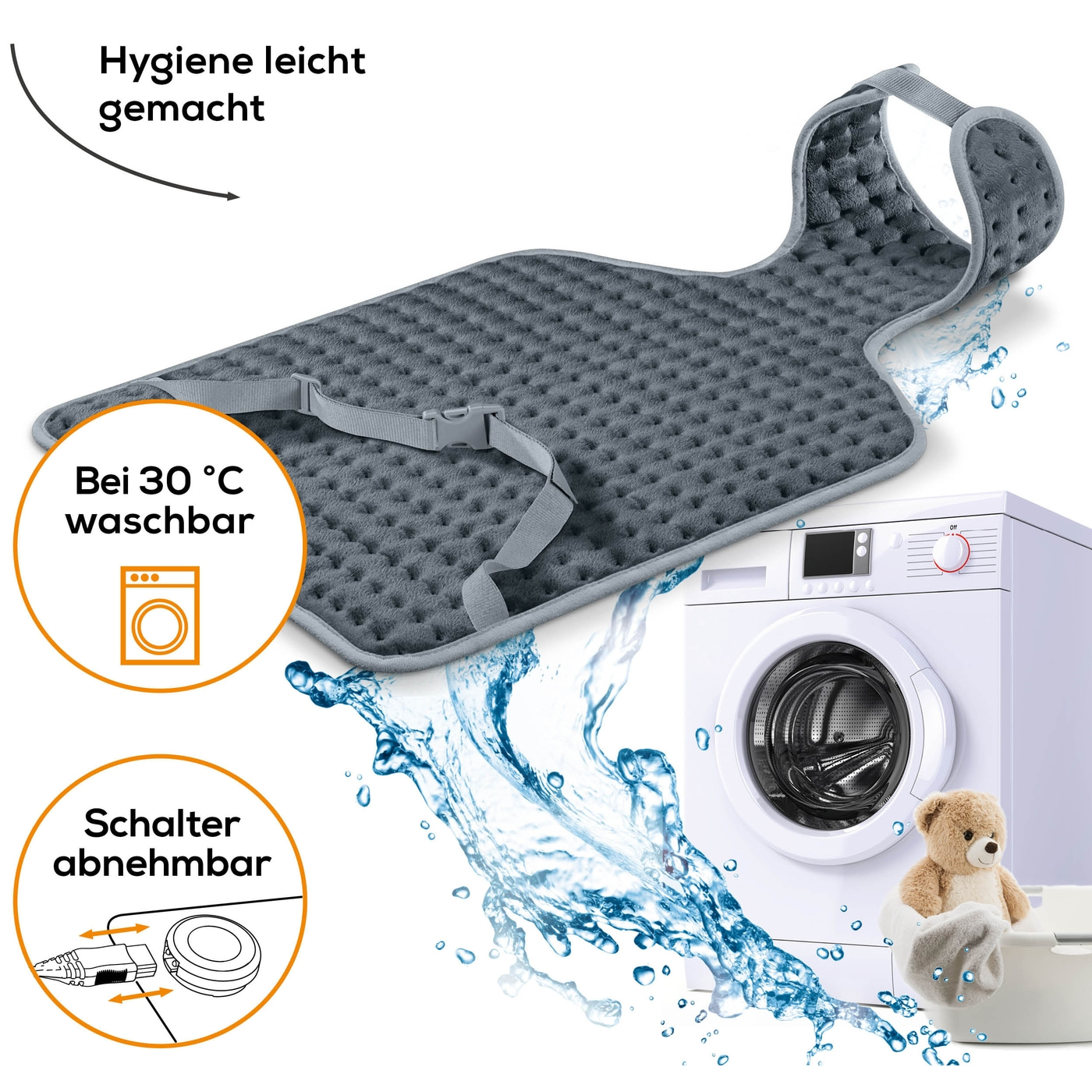 Beurer Rücken- /Nacken-Heizkissen HK 53 Cosy-Heizkissen für Nacken & Rücken mit praktischer Befestigung