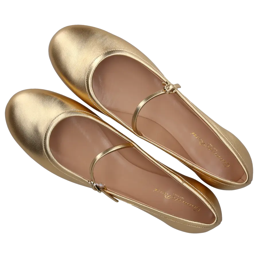 Gianvito Rossi - Riemchenballerinas CARLA Nappaleder - gold