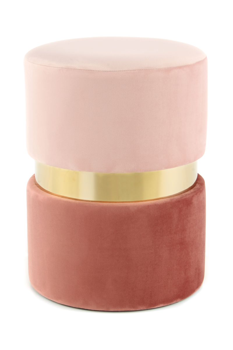 Kayoom Hocker Gipsy 825 Hellrosa / Gold / Dunkelrosa
