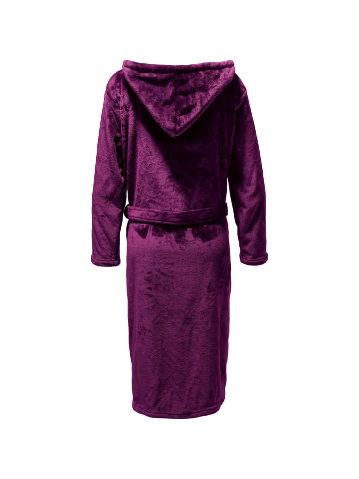 REDBEST Fleece Unisex-Bademantel mit Kapuze Perris in beere günstig kaufen
