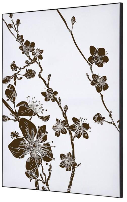 SHOWDOWN Textile Wanddekoration Japanische Kirschblüte Mehrfarbig Aluminium