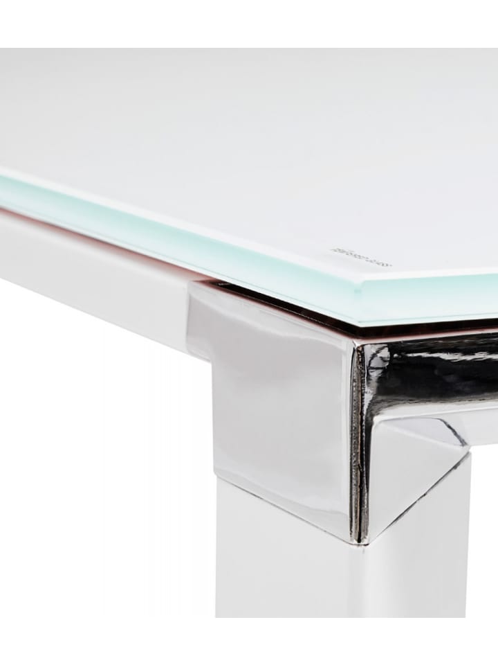 KADIMA DESIGN Eckbüro Schreibtisch aus Metall und Glas | Moderner Industriestil in Weiß günstig kaufen