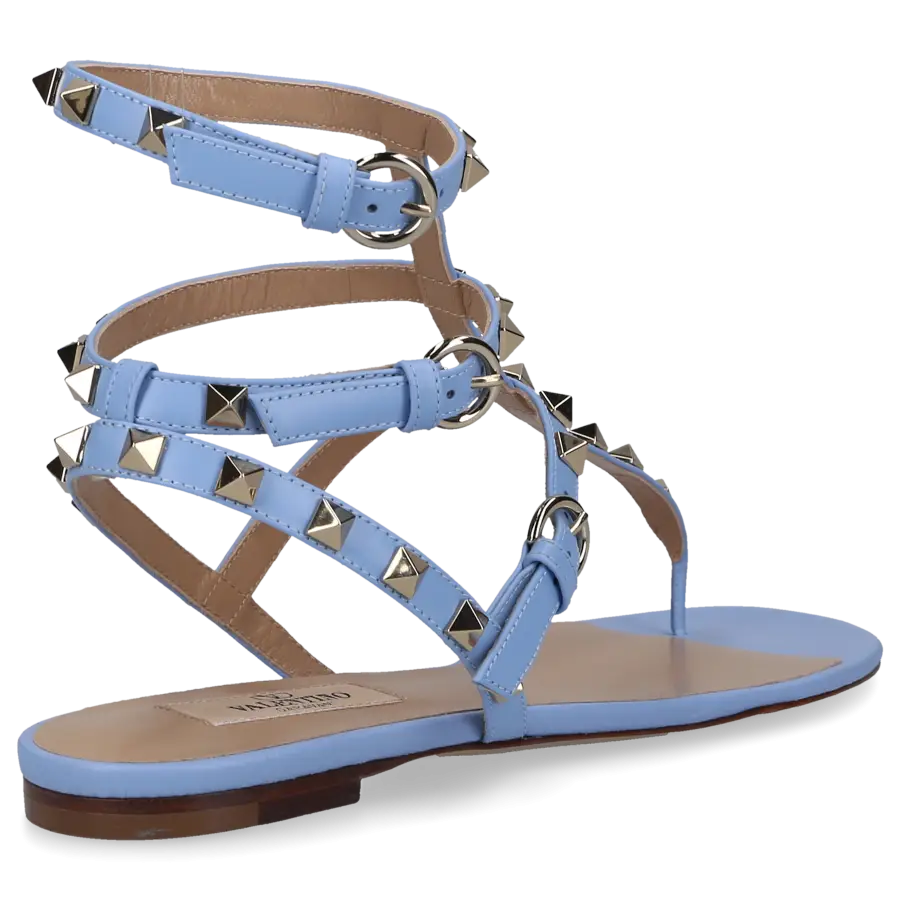 Valentino Garavani - Zehentrenner ROCKSTUD Kalbsleder - blau