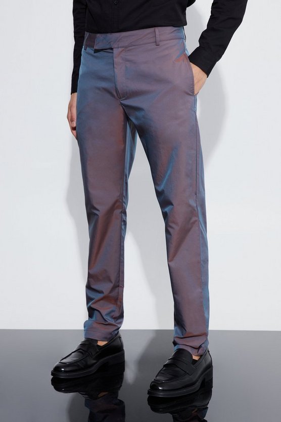 Schillernde Slim-Fit Hose