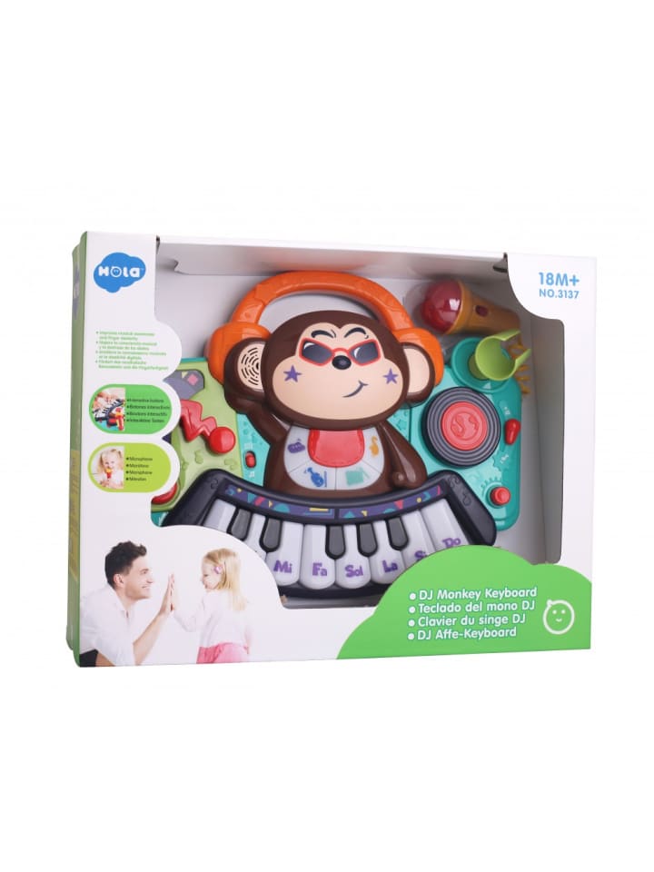 Moni Spielzeug Keyboard DJ Monkey in bunt günstig kaufen onesize
