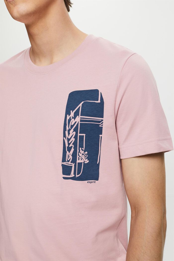 T-Shirt mit Frontprint, 100% Baumwolle