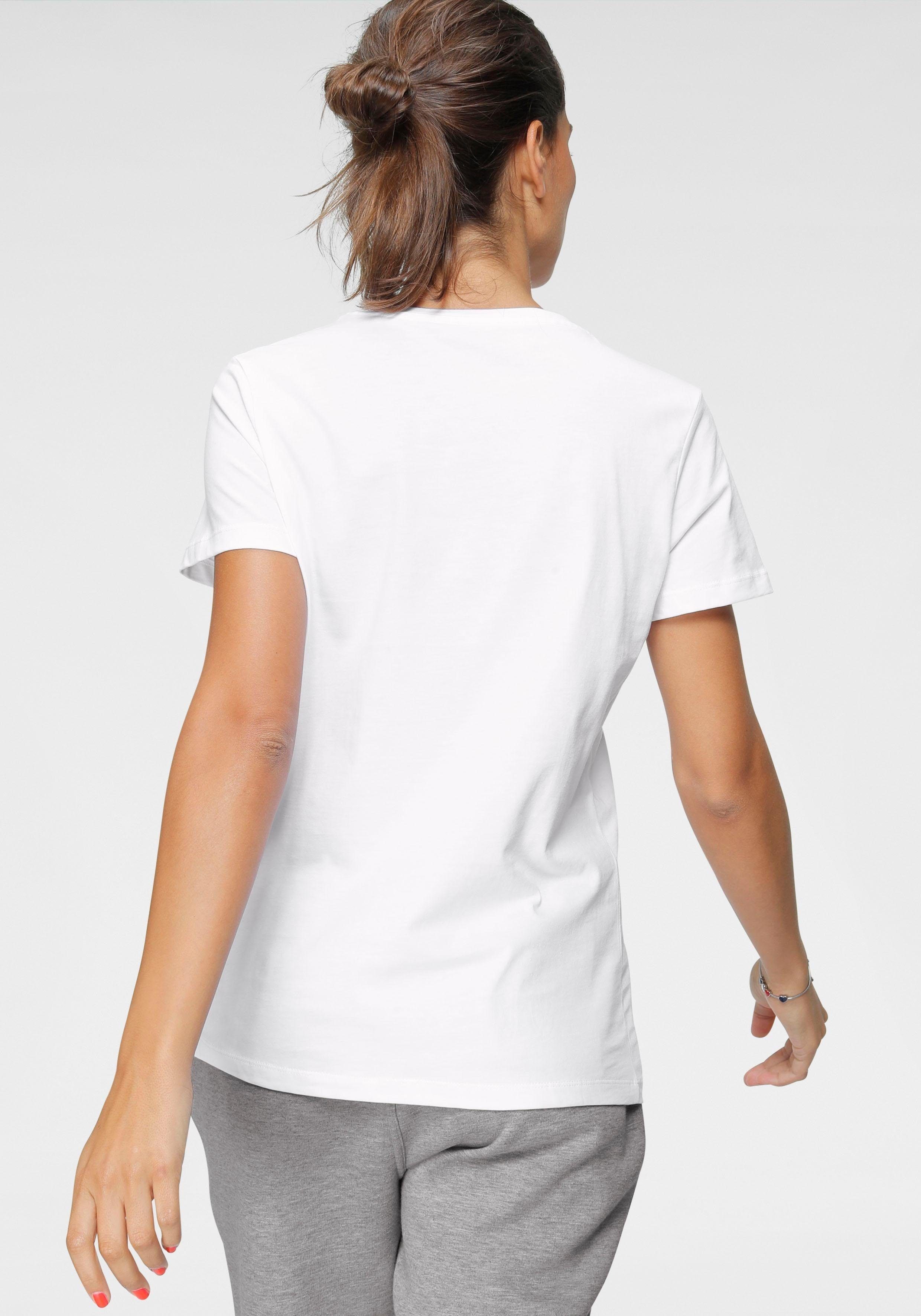 Tommy Hilfiger T-Shirt HERITAGE CREW NECK GRAPHIC TEE mit Tommy Hilfiger Script Logo-Schriftzug & Logo-Flag am Saum