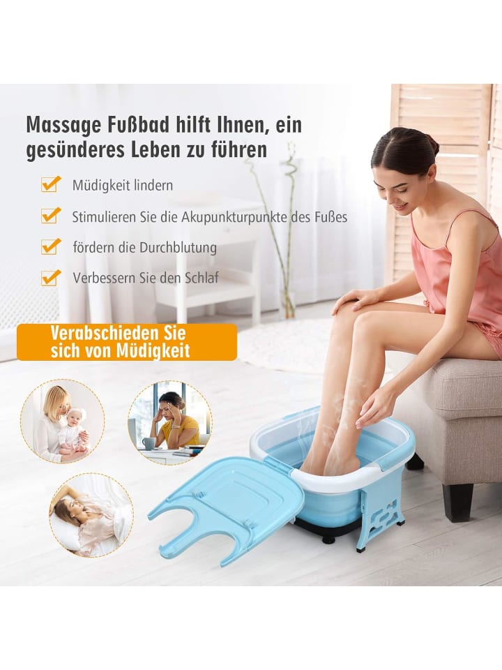 COSTWAY Fußbad Massagegerät in Blau günstig kaufen 40 cm