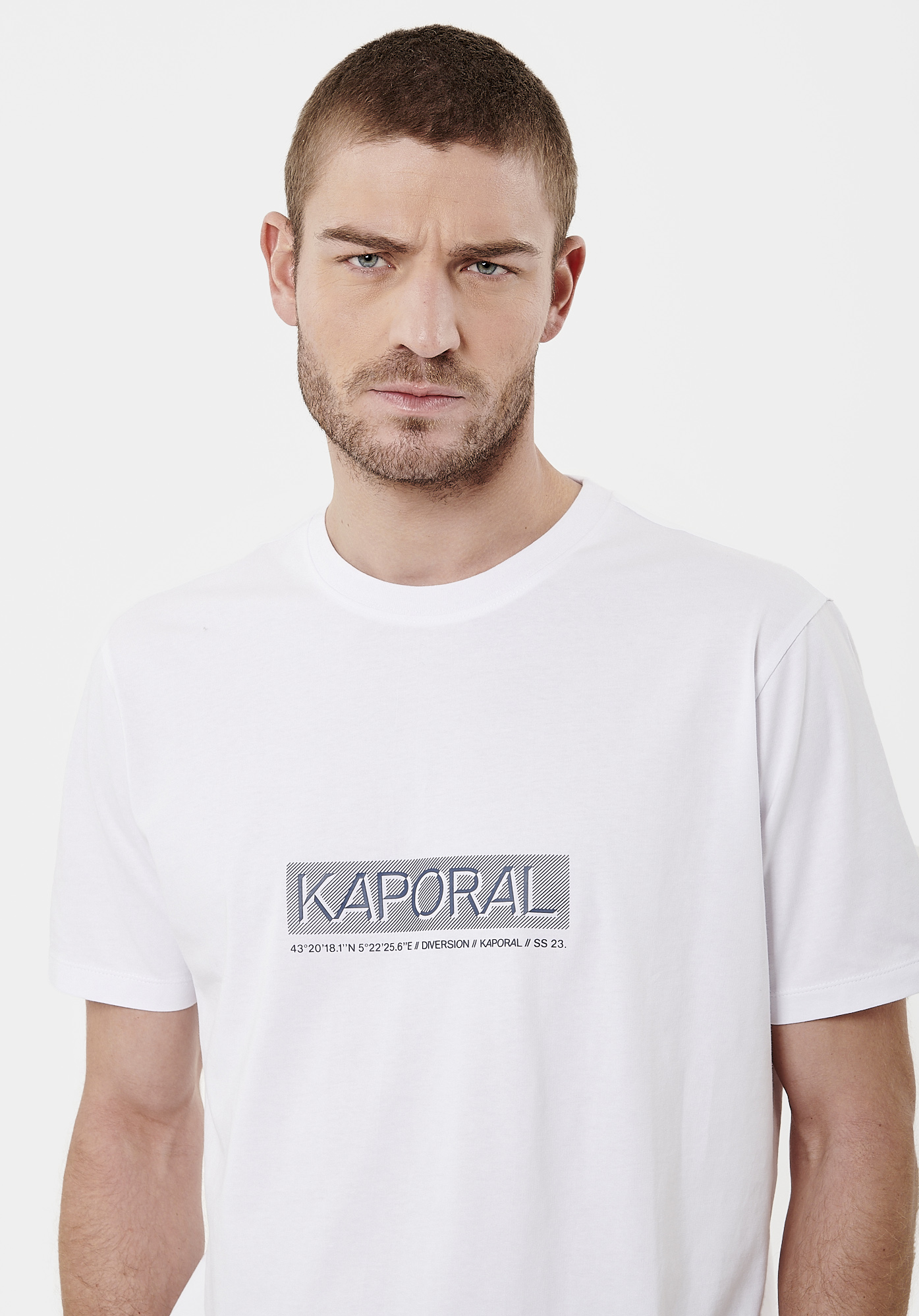 CYRIL  T-shirt blanc Homme en 100% coton