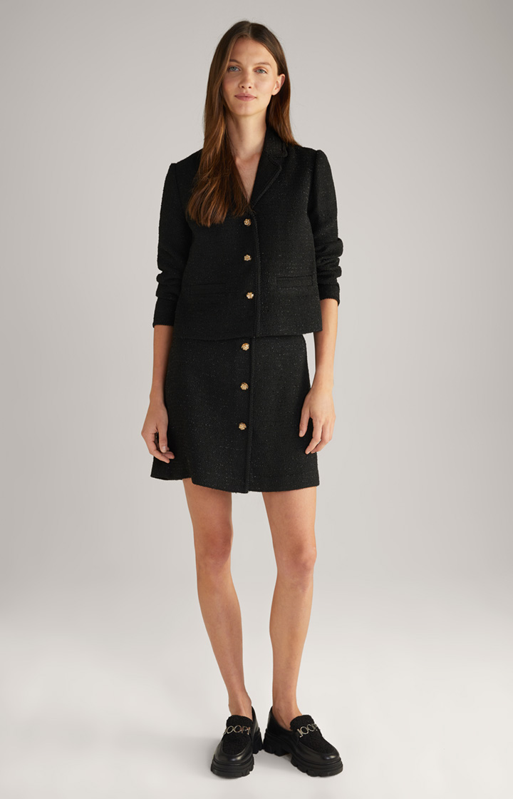 Tweed-Blazer in Schwarz