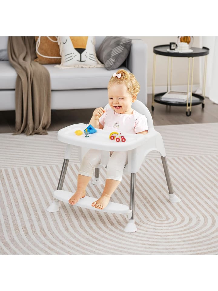 COSTWAY 4 in 1 Babyhochstuhl 6-36 Monate in Weiß günstig kaufen onesize