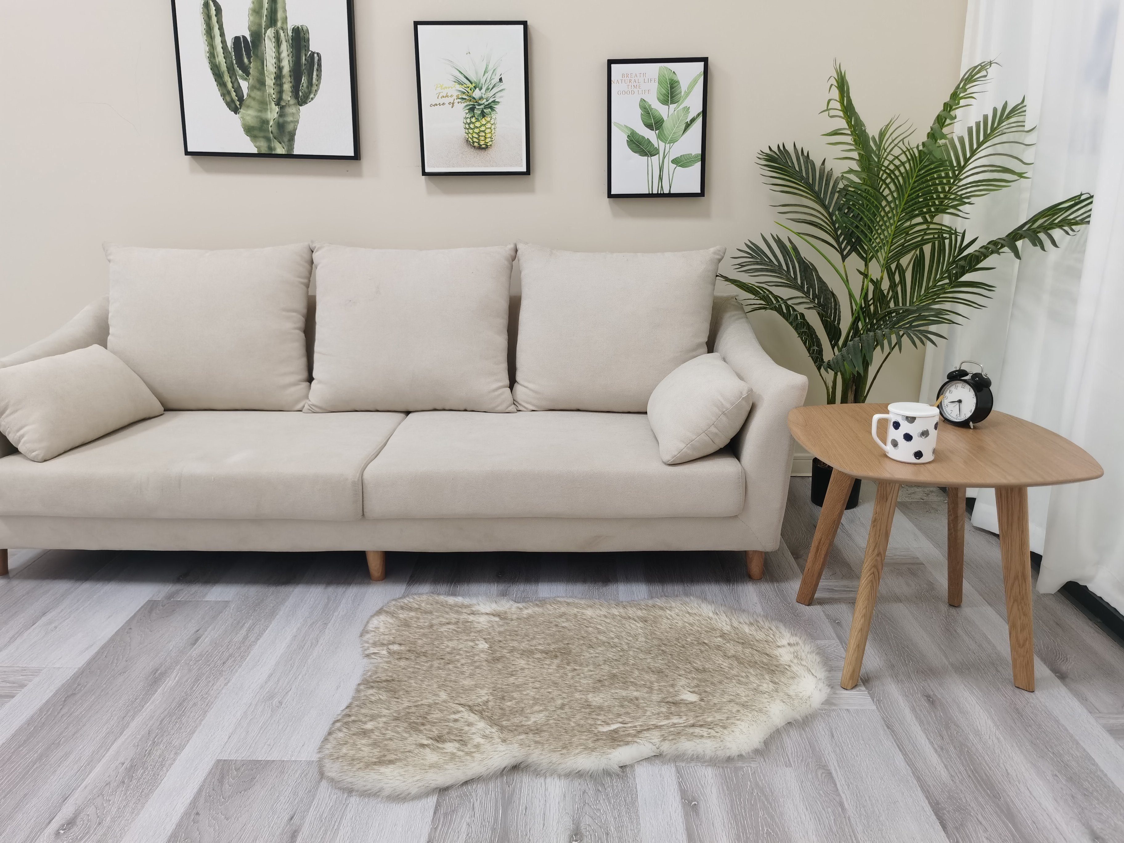 Fellteppich Weiche Teppiche Fellform, für Weihnachtsdeko, Elegear, Höhe: 50 mm, Einfarbig, für Wohnzimmer, Schlafzimmer, Esszimmer, Kinderzimmer