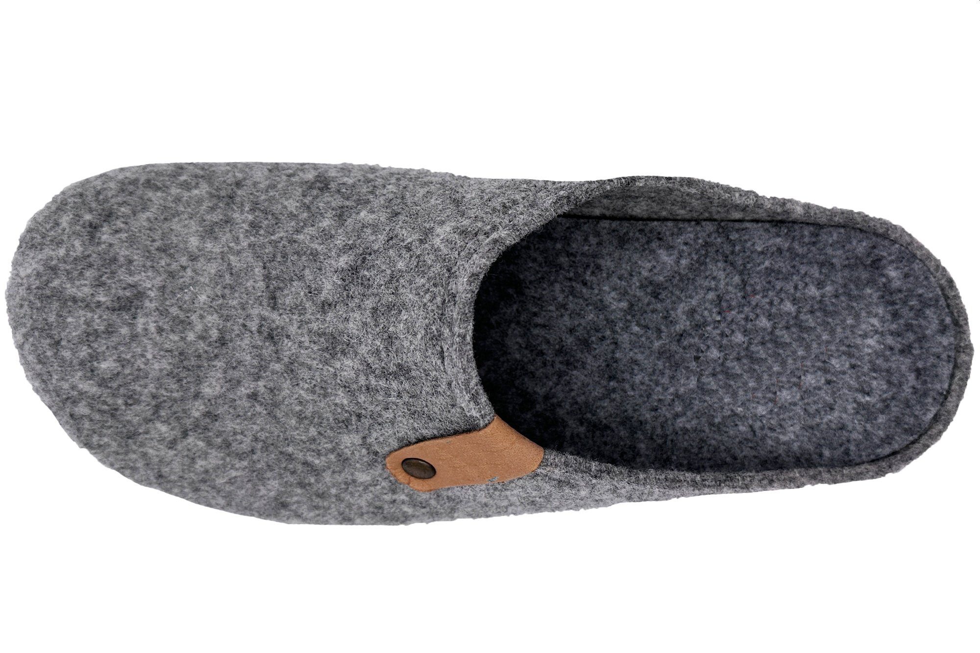 PADERO Herren FIlz Pantoffel Hausschuh