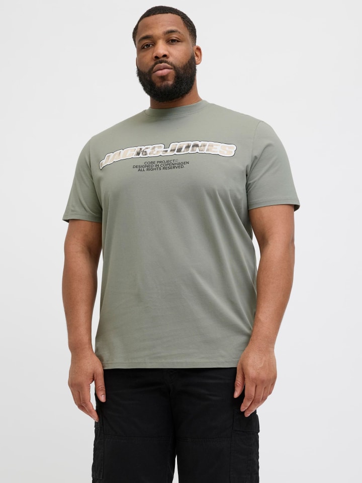 JACK & JONES PLUS T-shirt in Shadow günstig kaufen