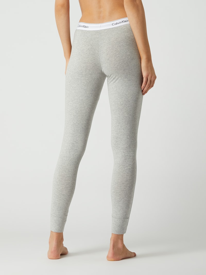 Pyjama-Hose mit Stretch-Anteil in hellgrau meliert