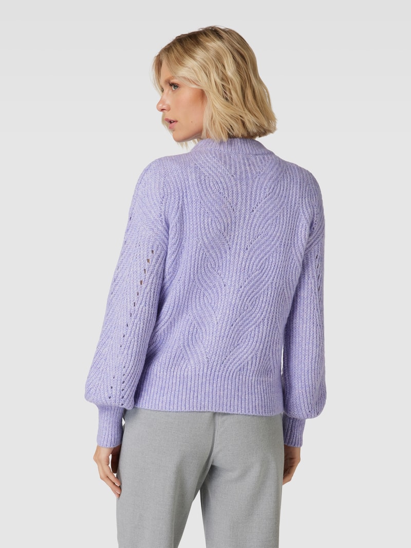 Strickpullover mit Zopfmuster Modell 'Pojama' in flieder