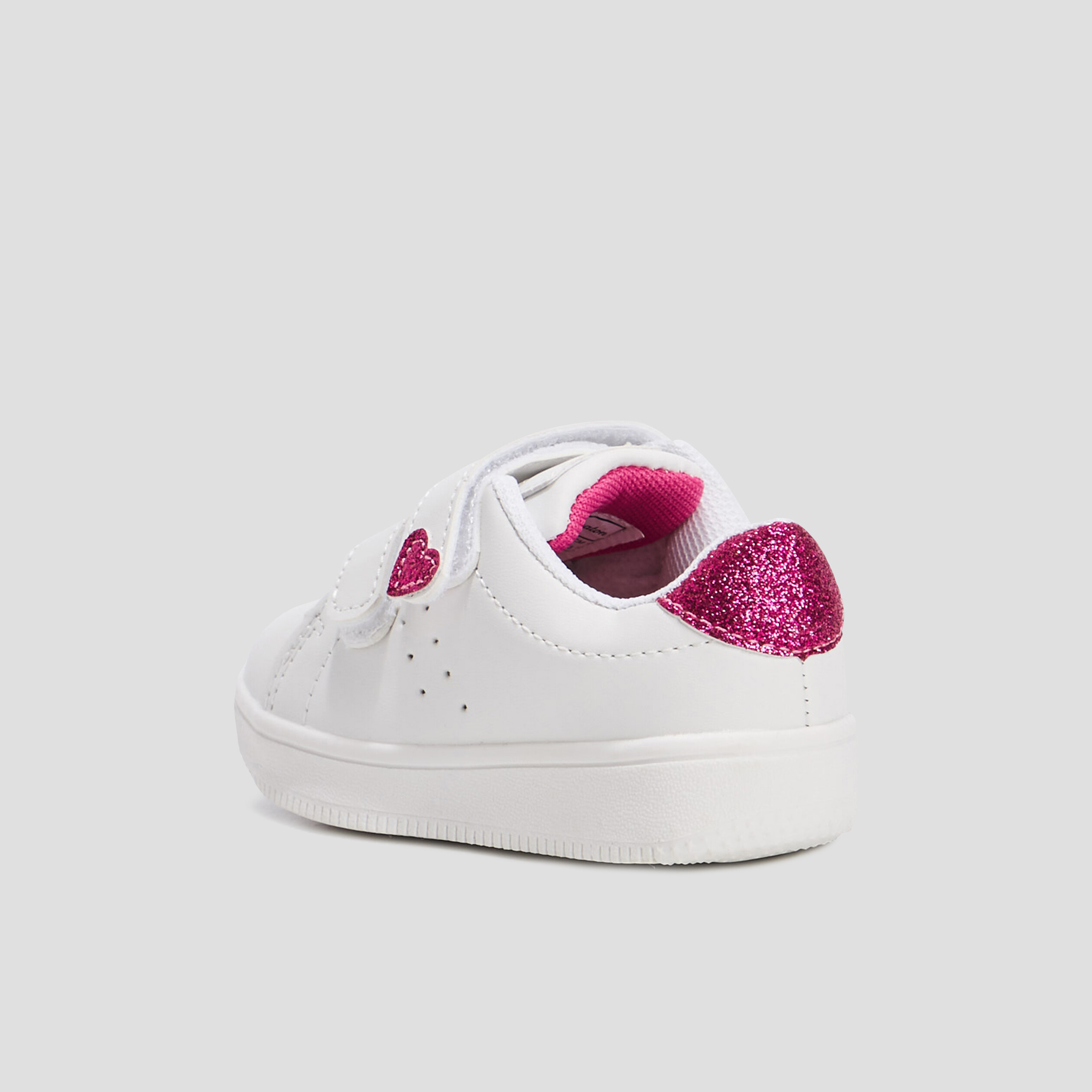 Tennis à scratch blanc bébé fille | La Halle