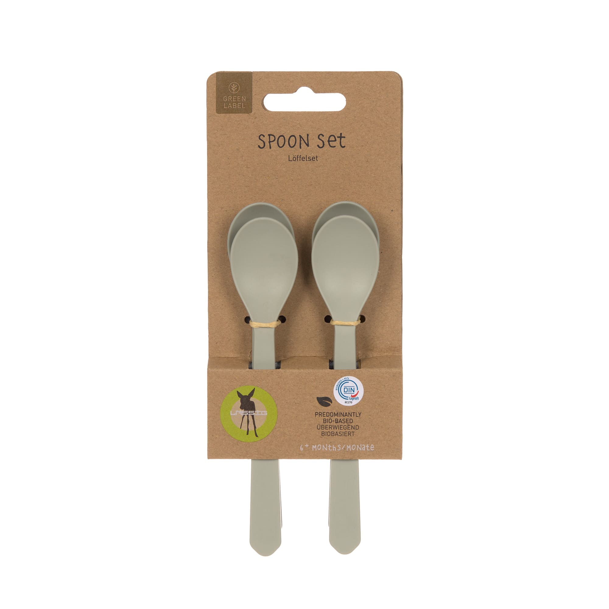 Kinderlöffel Set (4 Stk) - Geo, Grau