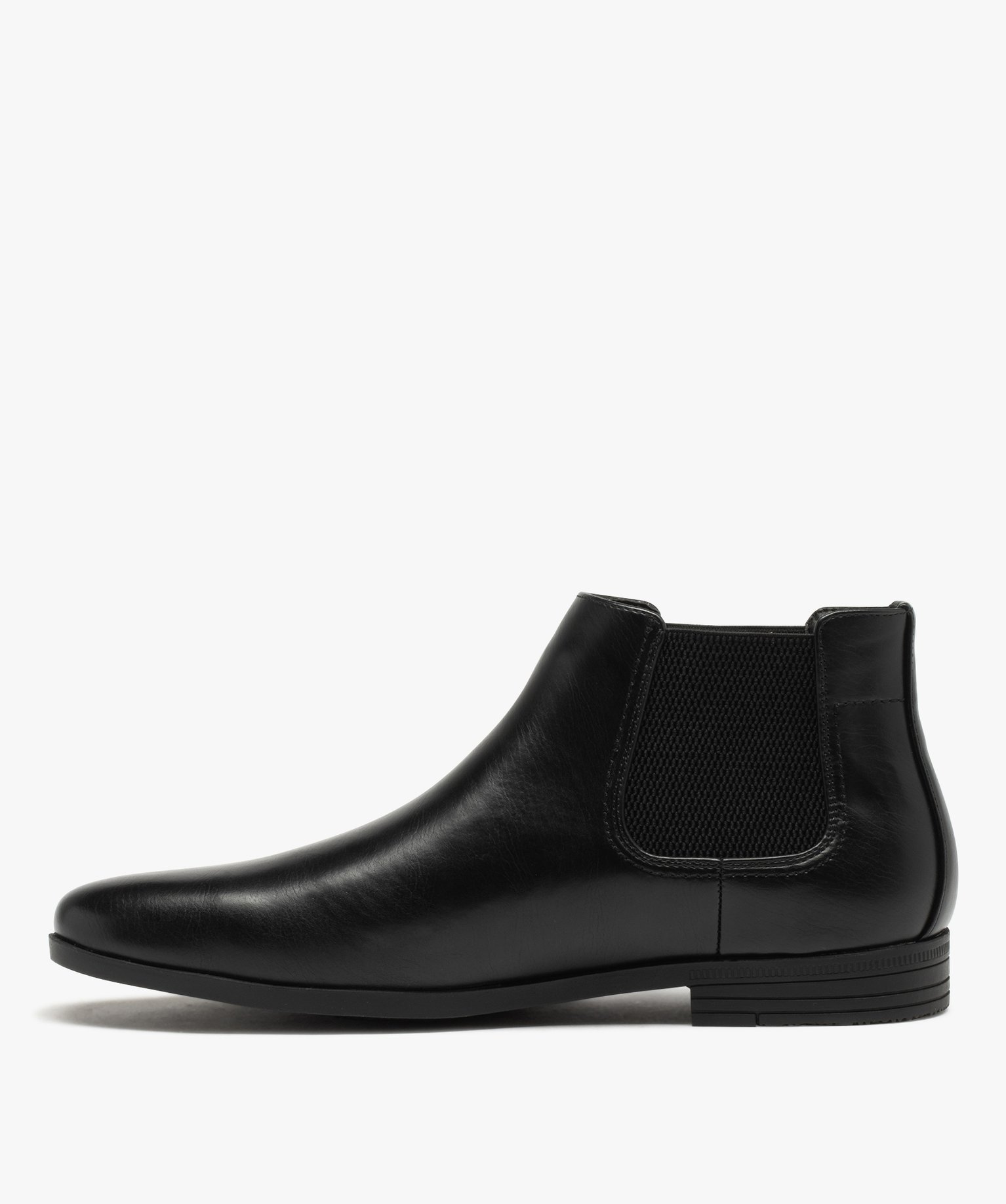 Chelsea boots avec élastiques texturés homme noir | GEMO