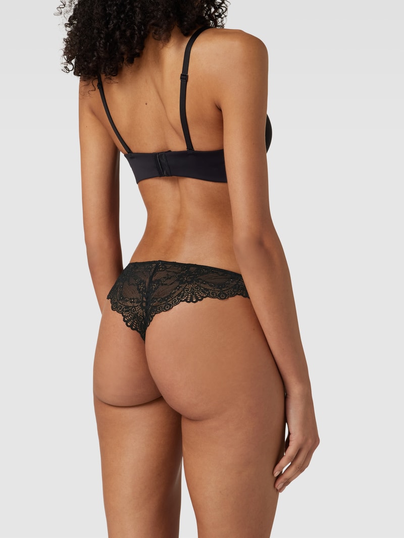 String mit Spitze Modell 'Melissa' in schwarz
