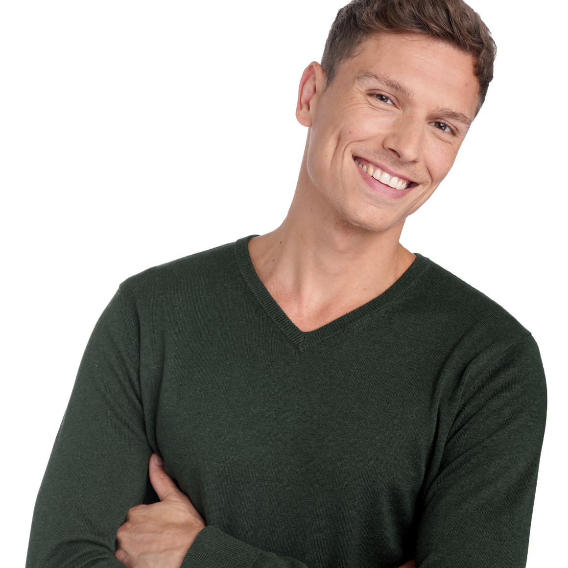 Herren Feinstrickpullover mit V-Ausschnitt