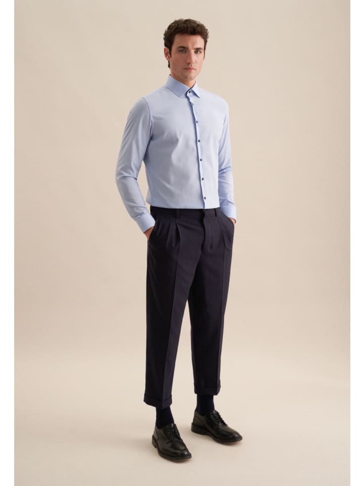 Seidensticker Business Hemd Slim in Mittelblau günstig kaufen
