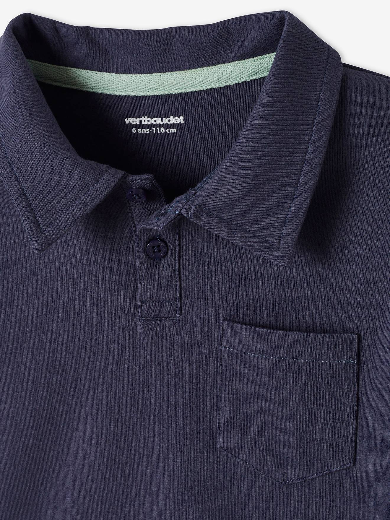 Lot de 2 polos garçon unis manches courtes lot bleu
