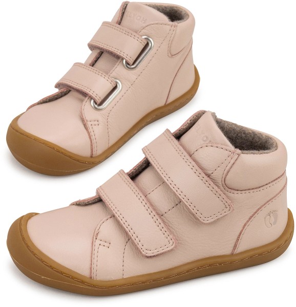 Telyoh bare ~ MidCut Leder Klett + Wollfleece ~ Rose