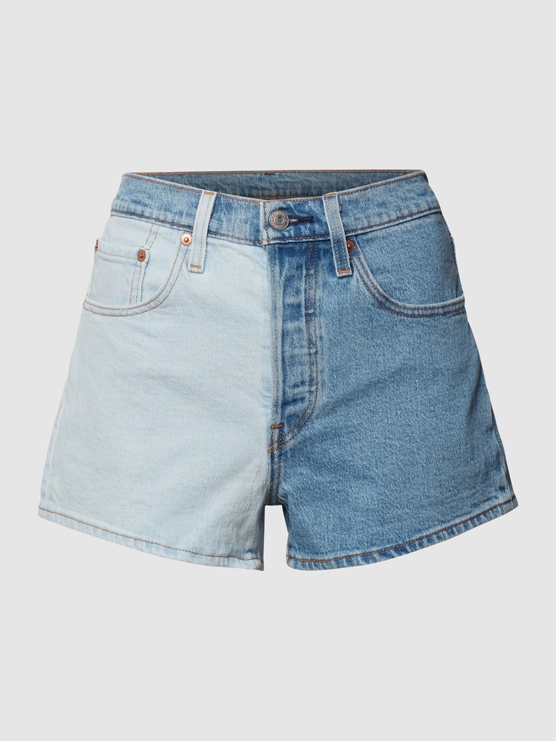 Jeansshorts mit kontrastiven Details in jeans