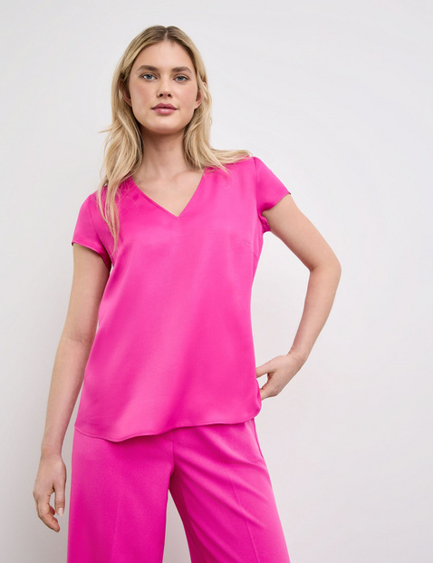 Blusenshirt mit V-Ausschnitt