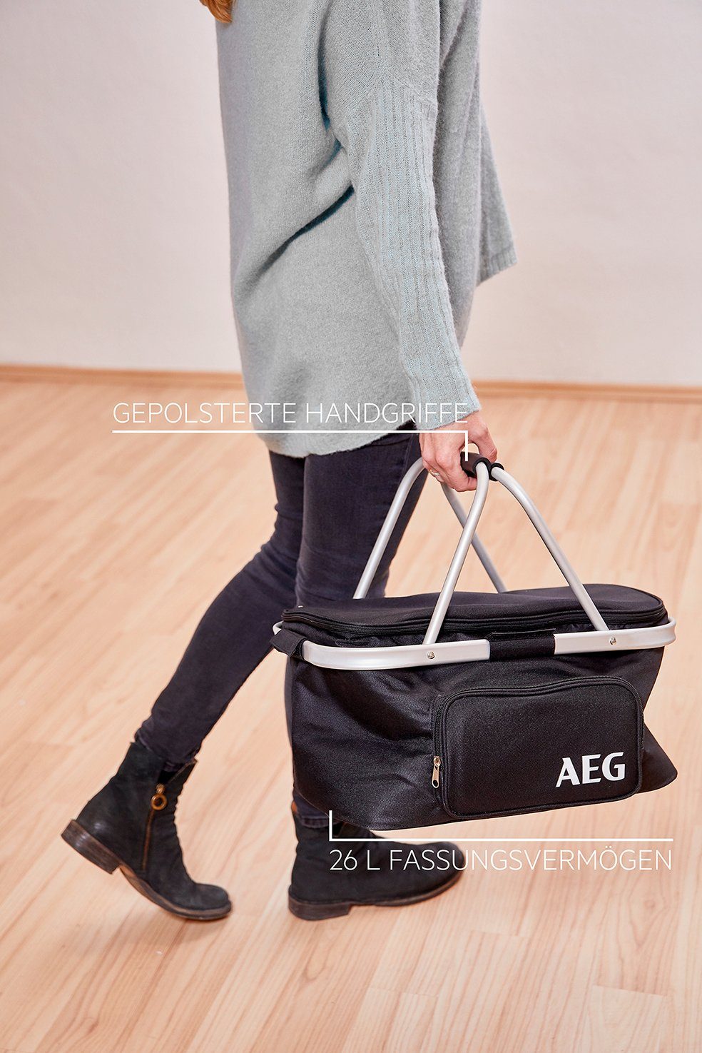 AEG Kühltasche KS 26 26l, 26 l, Elektrische Kühlung – keine Kühlakkus erforderlich