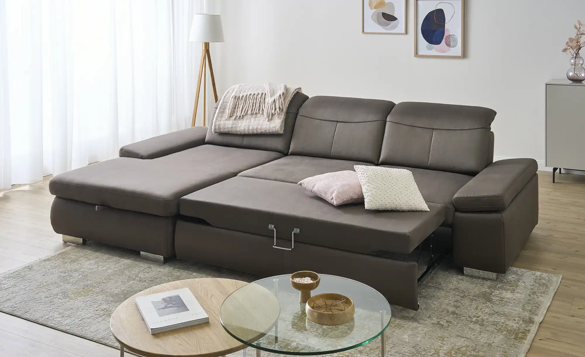 Kollektion Kraft Ecksofa aus Mikrofaser Kathrin