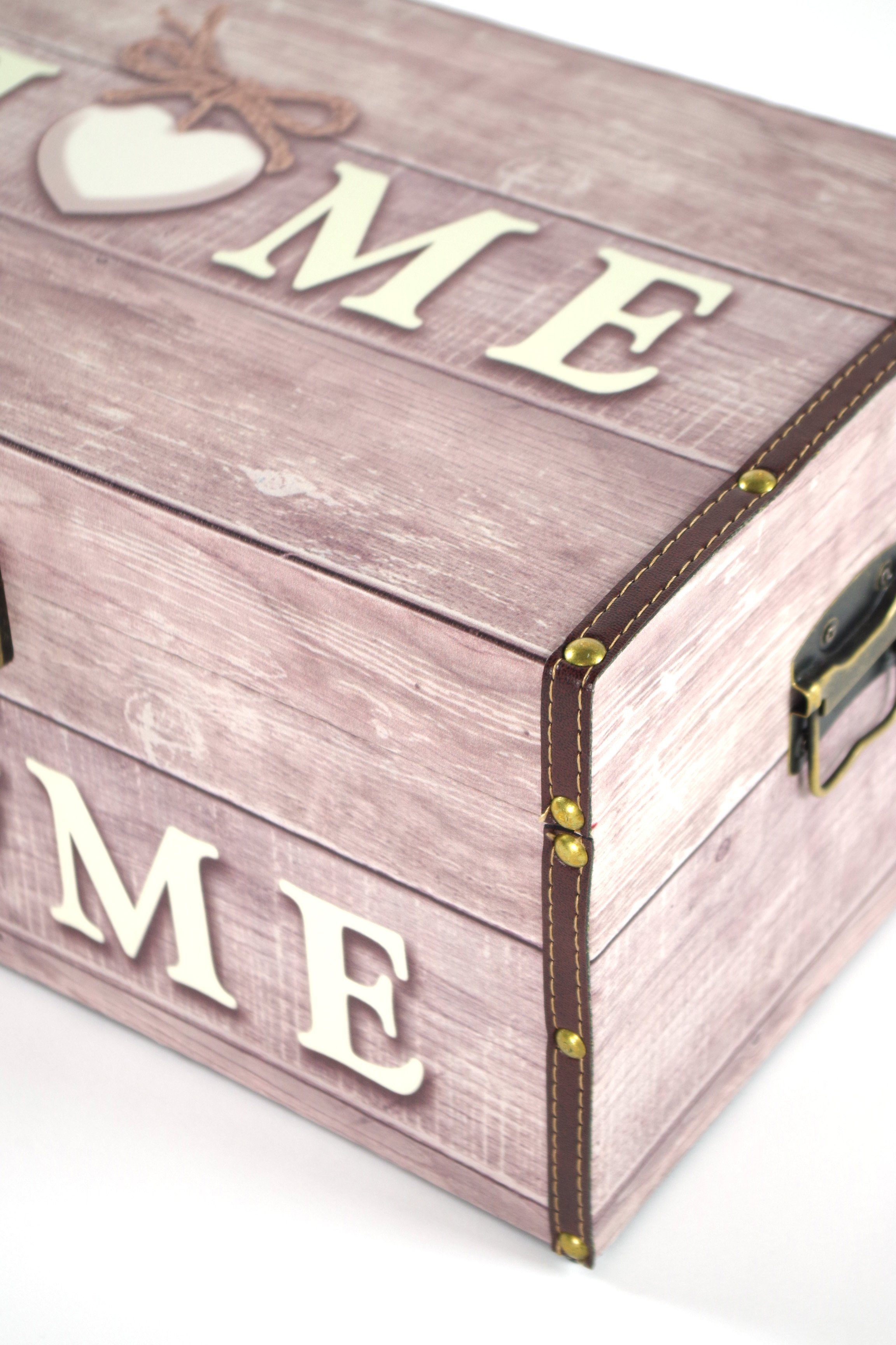 Kobolo Truhe Kiste Aufbewahrungsbox HOME 40x25x20cm